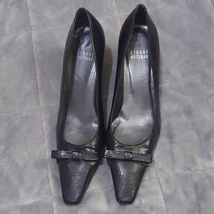 Stuart Weitzman Black Leather Pumps